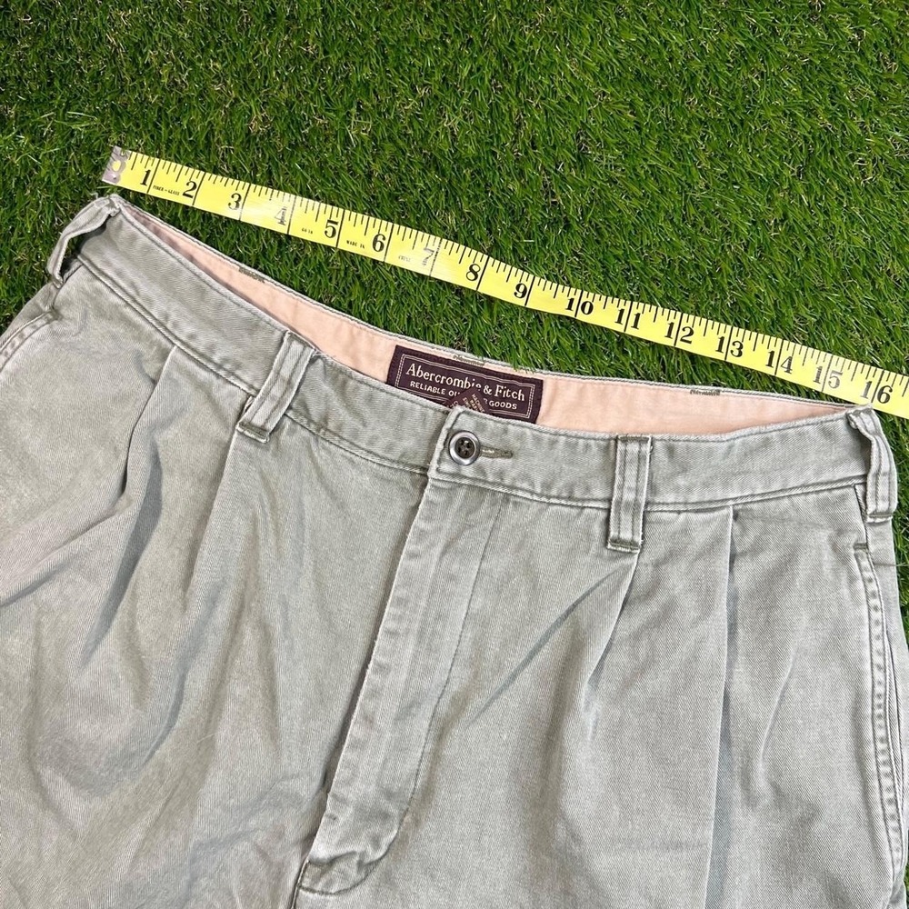 Vintage Abercrombie & Fitch Mens 33 Green Cotton Outdoor Goods Shorts Classic AF - Picture 4 of 7
